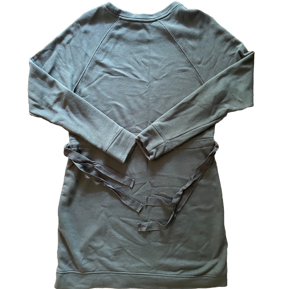 Athleta Sweatshirt Dress Womens Small Olive Green Minimalist Comfort Sporty - Picture 4 of 7